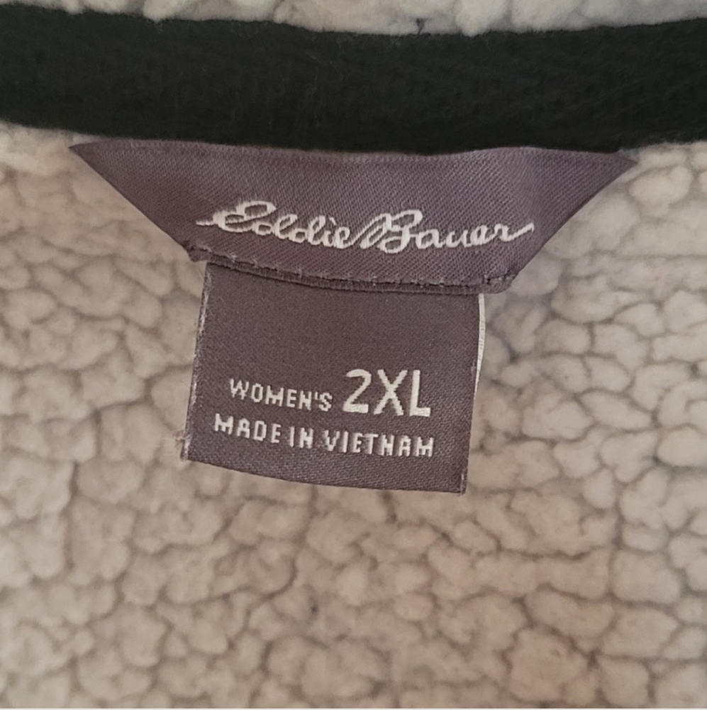 EDDIE BAUER Fleece Sweater Hoodie Jacket Size 2XL - Picture 3 of 4